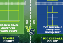 pickleball court vs. tennis court