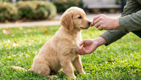 Real environment puppy obedience training